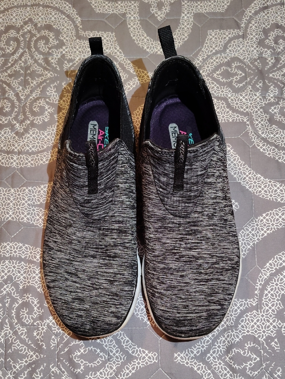Skechers Black Slip-On Sneakers
